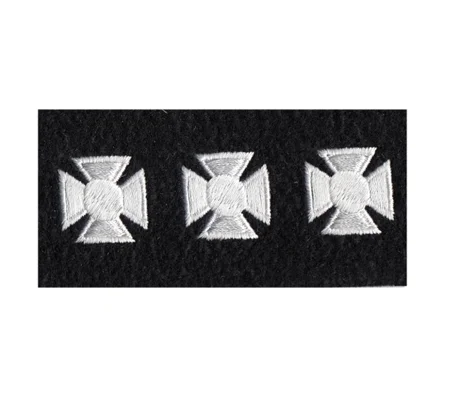 Maltese Cross Years of Service Felt Class A Sleeve White on Black