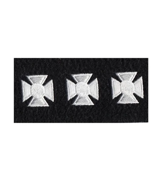Maltese Cross Years of Service Felt Class A Sleeve White on Black