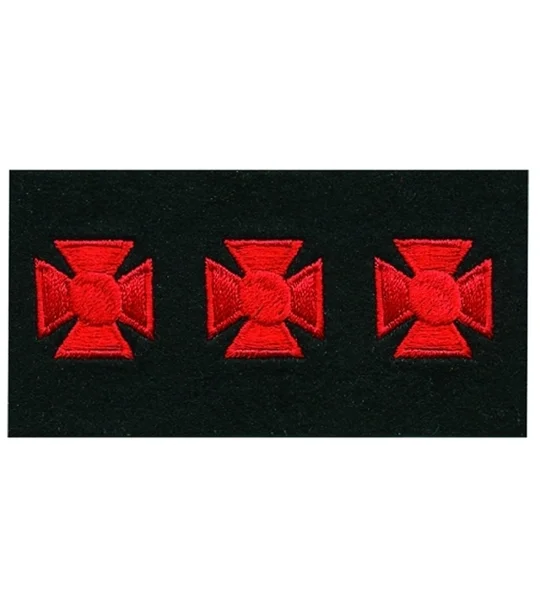 Maltese Cross Years of Service Felt Class A Sleeve Red on Black