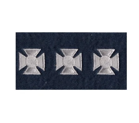 Maltese Cross Years of Service Felt Class A Sleeve White on Dark Navy