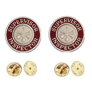 Supervisor Inspector Round Disc Collar Insignia Set