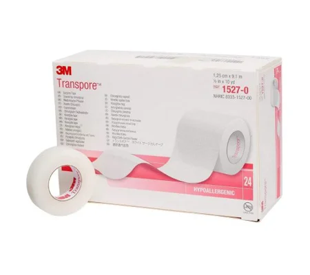 Medical Tape 3M Transpore 1/2 Inch X 10 Yard