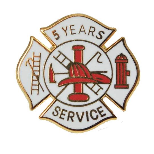 Insignia Tac Pin Fire Maltese Years of Service 5