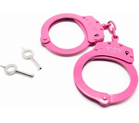 UZI Professional Chain Handcuffs Pink