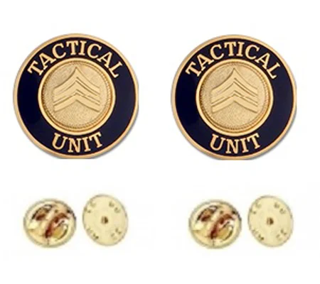Tactical Unit Round Disc Collar Insignia Set