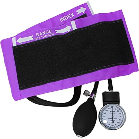 Adult Size Pocket Aneroid Sphygmomanometer BP Cuff Purple