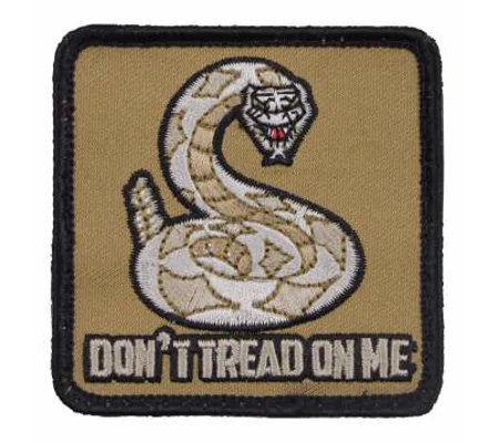 Don't Tread On Me Patch Velcro Tan
