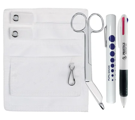 Belt Loop Organizer Nurse Set Pocket Instruments Filled White