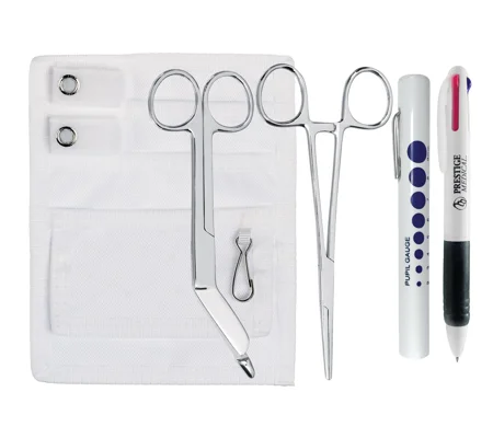 Belt Loop Organizer Nurse Set Pocket Instruments Filled DX White