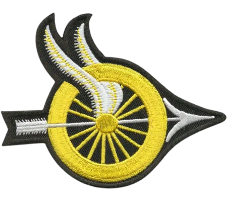 Motorcycle Wings Patrol Shoulder Patch Yellow