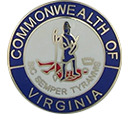 Collar Insignia Tac Pin State Seal VA Virginia