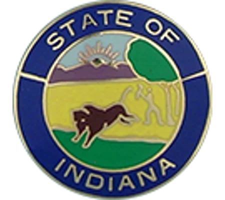 Collar Insignia Tac Pin State Seal IN Indiana