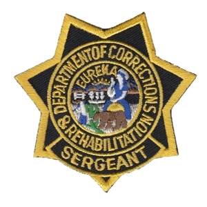 CA California Department of Corrections Rehab Patch Star Sergeant