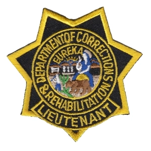 CA California Department of Corrections Rehab Patch Star Lieuteant