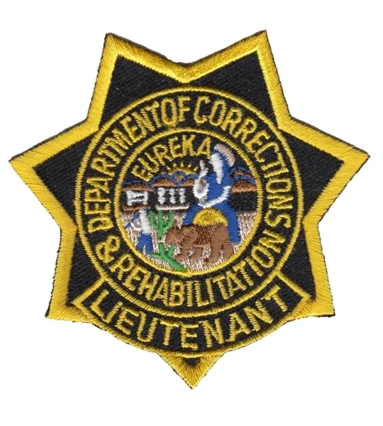 CA California Department of Corrections Rehab Patch Star Lieuteant