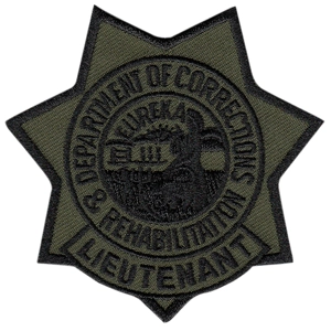 CA California Dep of Corrections Rehab Patch Star Lieutean..