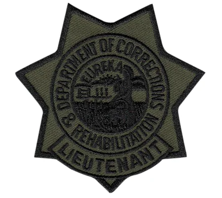 CA California Dep of Corrections Rehab Patch Star Lieutenant Subdued