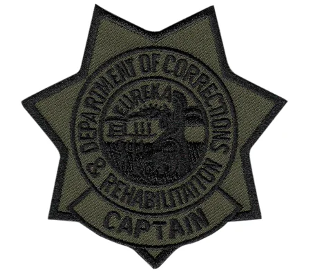 CA California Depart of Corrections Rehab Patch Star Captain Subdued