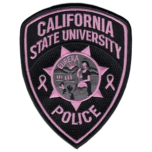 CA California State University Police Pink Shoulder Patch 2