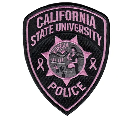 CA California State University Police Pink Shoulder Patch 2