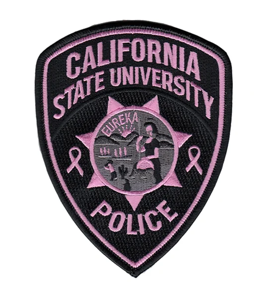 CA California State University Police Pink Shoulder Patch 2