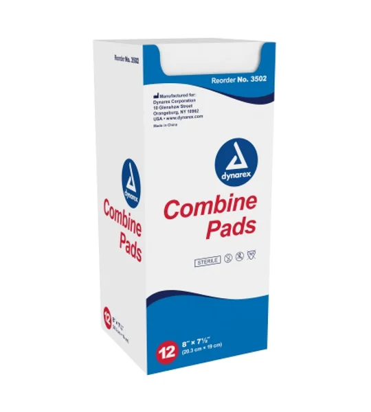 Abdominal Combine Pad NonWoven Fluff 8 X 7-1/2 Pack of 12