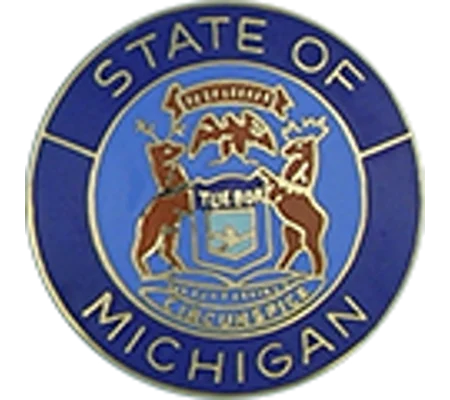 Collar Insignia Tac Pin State Seal MI Michigan
