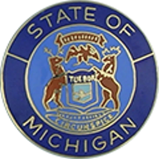 Collar Insignia Tac Pin State Seal MI Michigan
