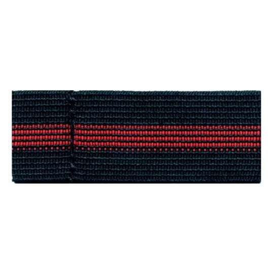 Mourning Band 3/4" Black with Red line