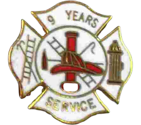 Insignia Tac Pin Fire Maltese Years Service 9