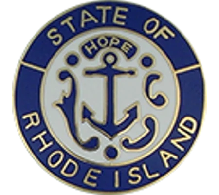 Collar Insignia Tac Pin State Seal RI Rhode Island
