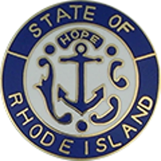 Collar Insignia Tac Pin State Seal RI Rhode Island