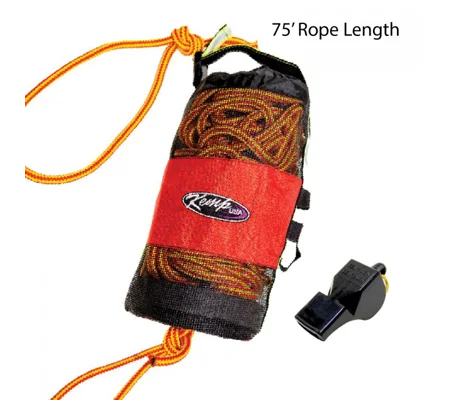 Rescue Throw Bag With 3/8" Yellow Rope & Safety Whistle 75 Foot