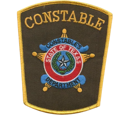 TX Texas State Constable Shoulder Patch Gold on Brown