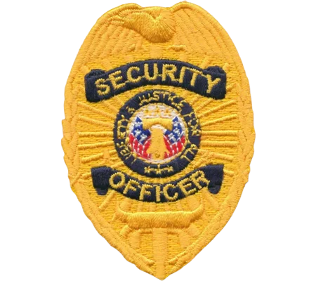Shield Patch Badge - Security Officer Gold - Navy