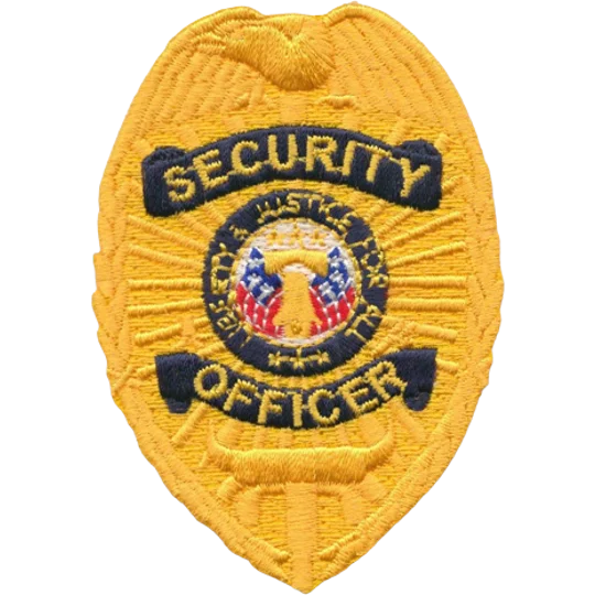 Shield Patch Badge - Security Officer Gold - Navy