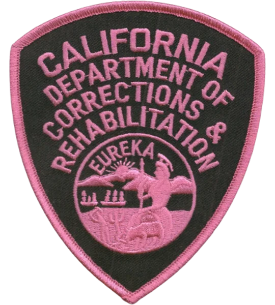 CA California State Department of Corrections Rehab Patch All Pink