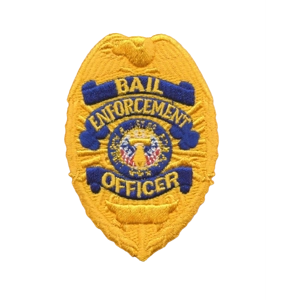 Bail Enforcement Officer Badge Patch Star Royal on Gold