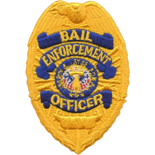 Bail Enforcement Officer Badge Patch Star Royal on Gold