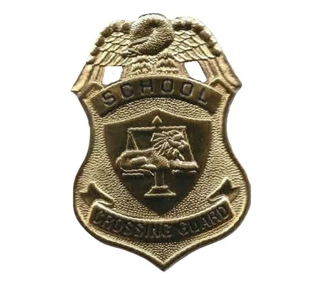 School Crossing Guard Breast Badge Gold