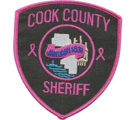 IL Illinois Cook County Sheriffs Police Shoulder Patch Pink