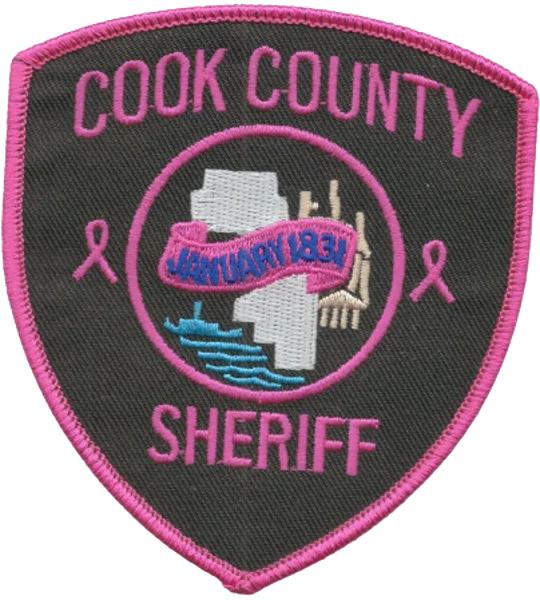 IL Illinois Cook County Sheriffs Police Shoulder Patch Pink