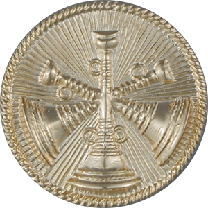 Hat Pin Bugles Disc 3 Bugle Battalion Chief Assistant Gold..