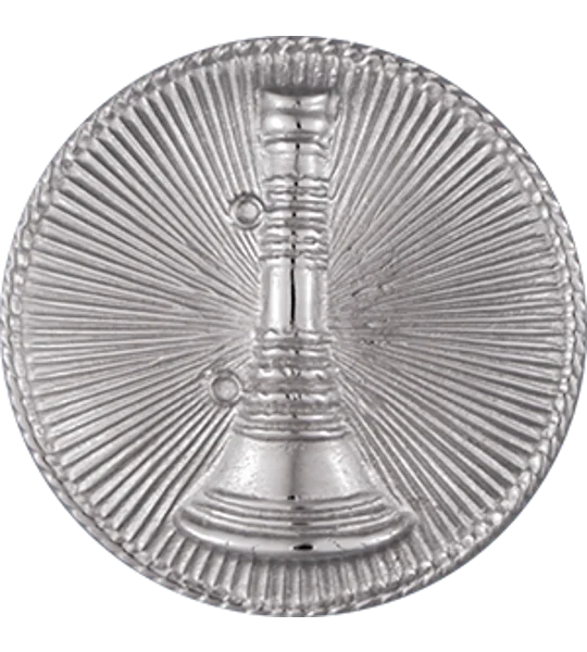 Hat Pin Bugles Disc 1 Bugle Silver Lieutenant Screw Post