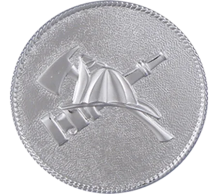 Fire Scramble Disc Hat Pin Screw Post Insignia Silver Class A Style 3