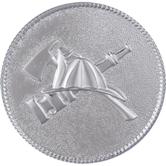 Fire Scramble Disc Hat Pin Screw Post Insignia Silver Class A Style 3