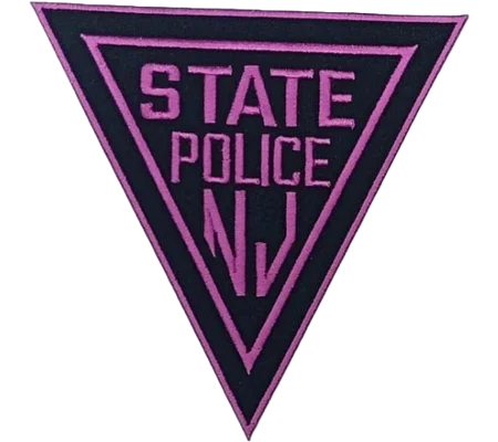 NJ New Jersey State Trooper Patrol Shoulder Patch Cancer Pink