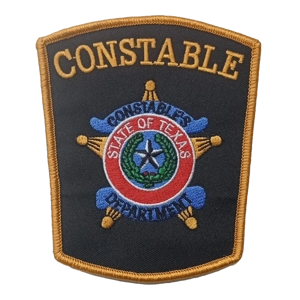 TX Texas State Constable Shoulder Patch Gold on Black