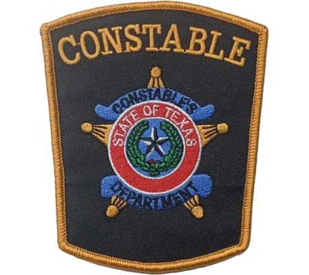TX Texas State Constable Shoulder Patch Gold on Black