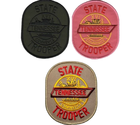TN Tennessee State Trooper Police Shoulder Patch 3 Pack